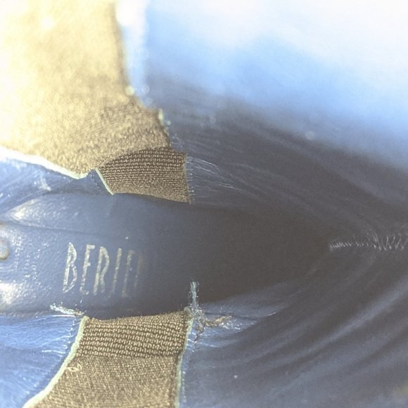 LUC BERJEN Rare Vintage Square Toe Boots Brown - Picture 9 of 11